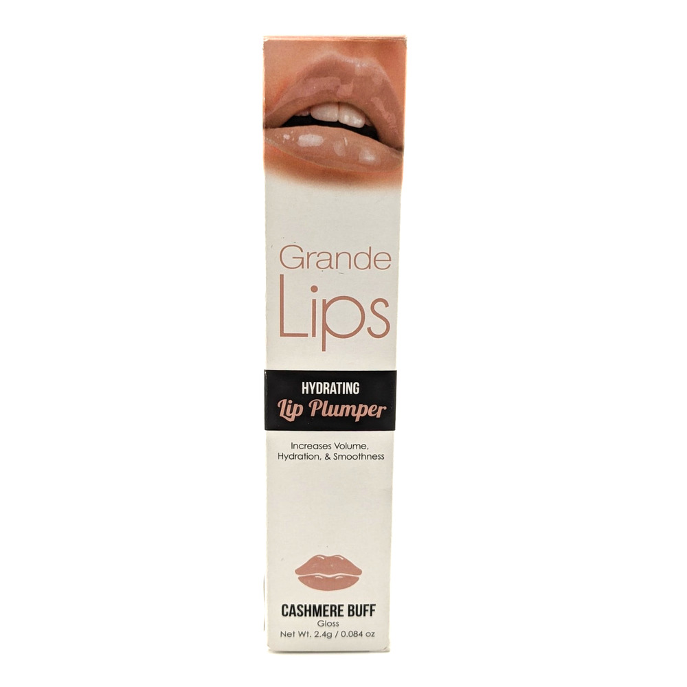 Grande Lips Hydrating Lip Plumper - Cashmere Buff Nude Full Size Gloss, 2.4g New